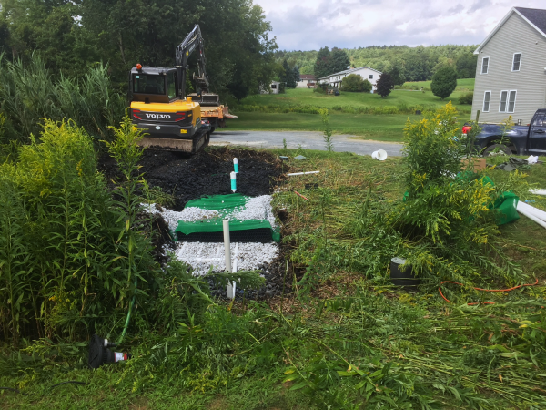 Septic system in construction